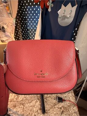 kate spade Coral Pebbled Leather Crossbody